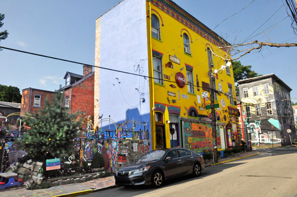 brightly painted building at Randyland